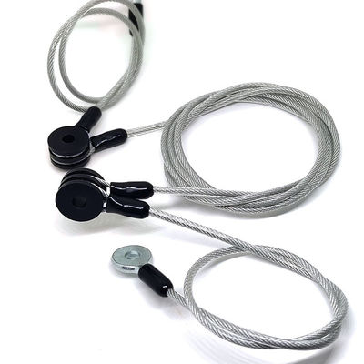 Dây cáp thép bọc PVC tùy chỉnh, dây buộc trong suốt, dây an toàn