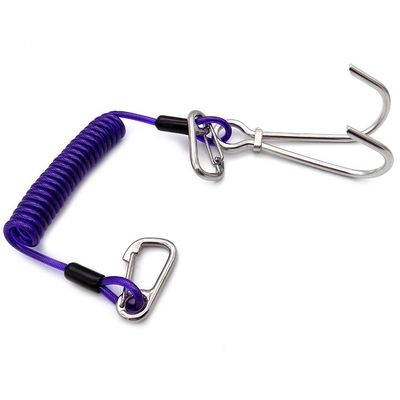 Dây buộc dụng cụ có thể thu vào Dây câu cá Dây xoắn Ống an toàn chịu lực Dây cáp thép cho mái chèo kayak Câu cá biển