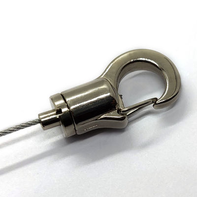 Bộ móc treo biển quảng cáo trên trần thả, bộ 2 dây cáp với kẹp cáp bằng thép không gỉ