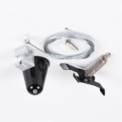 Bộ treo đèn rọi ray với kẹp giữ dây trên trần bằng kim loại