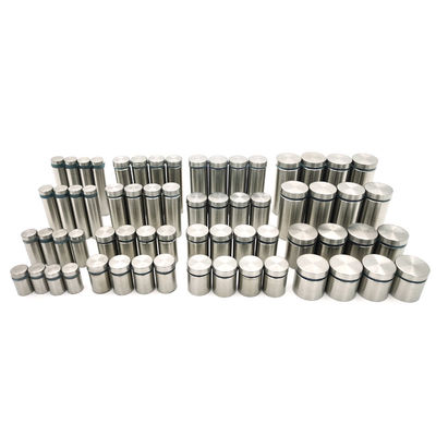 Đồ bán buôn Bushed Stainless Glass Rail Standoff trang trí biển báo Klamps biển báo