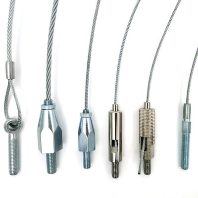 Hệ thống lắp đặt cột sợi dây treo treo bộ khóa cáp lắp ráp