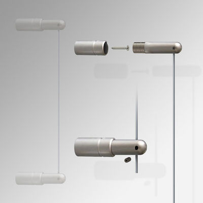 Hệ thống treo dây cáp tường-to-Wall nhôm đa chức năng với đường ray cho tranh nghệ thuật và khung