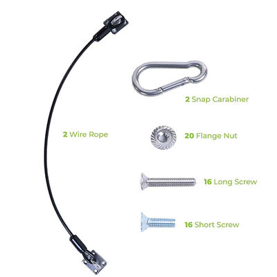 Nylon phủ sợi dây thừng thùng rác nắp Khóa khóa kim loại Thùng rác ngoài trời khóa