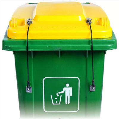 Nylon phủ sợi dây thừng thùng rác nắp Khóa khóa kim loại Thùng rác ngoài trời khóa