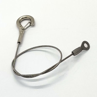 Stainless Steel Wire Rope Eyelet Fittings With Hanging Hook Tools An toàn cho đèn ngoài trời