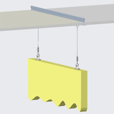 Acoustic Panel Hanging System With Adjustable Cable Grippers 1.5mm Wire Rope