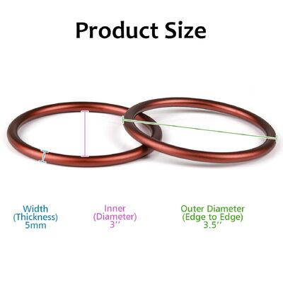 6063 Al Dark Brown Anodizing Finish Baby Ring Sling Rings
