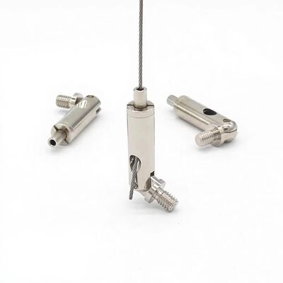 Adjustable Cable Gripper Inner Thread Hanging System For Acoustic Panel Ceiling Suspension Fixture Brass Steel Wire Rope Clip Fastener