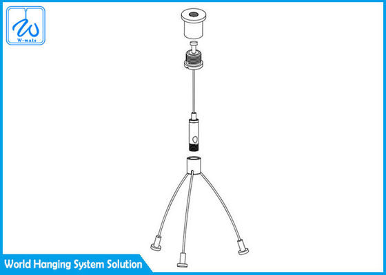 Bộ sợi dây thép treo thép galvanized, dây cáp máy bay