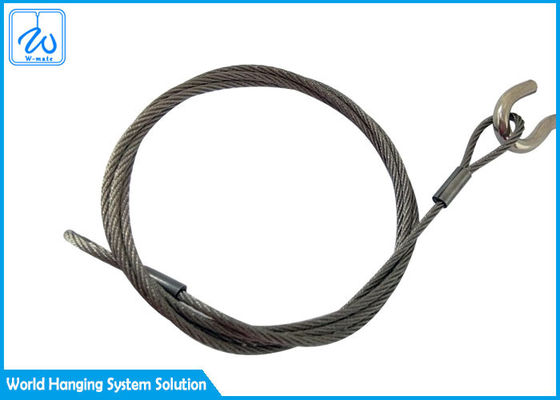 Cáp thép không gỉ 6mm 7x19 Sling mắt & mắt dùng cho hệ thống trưng bày cáp máy bay