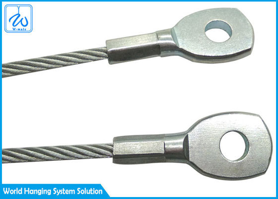 Tăng lực kéo cao dây cáp an toàn mùa xuân 4mm thép không gỉ dây thừng với đầu cuối mắt