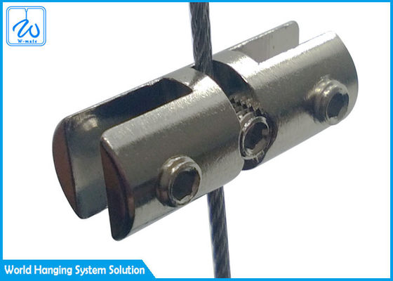 Thiết kế hiển thị tùy chỉnh nghệ thuật hệ thống treo cáp kính bên kẹp trong bạc