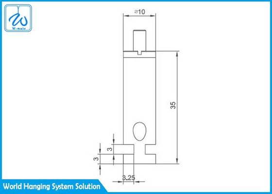 Tự khóa 7x19 đồng 3x3mm khe cắm dây cáp cầm