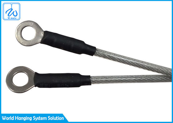 Khuyên mắt dây cáp thép không gỉ bọc PVC cho dây buộc an toàn nylon