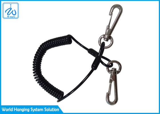 Công cụ an toàn dây chuyền 3m cuộn dây chuyền mùa xuân với Carabiner tùy chỉnh