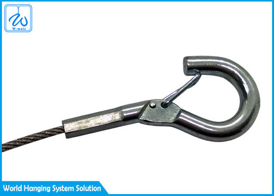 Cụm cáp thép sáng 7x7 với móc hình chữ S để treo biển báo