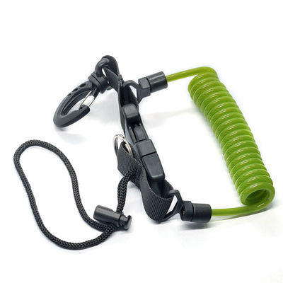 Dây đeo tay lò xo xoắn ốc lặn, móc khóa, dây bungee, dụng cụ đeo tay, dây an toàn