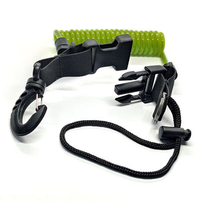 Dây đeo tay lò xo xoắn ốc lặn, móc khóa, dây bungee, dụng cụ đeo tay, dây an toàn
