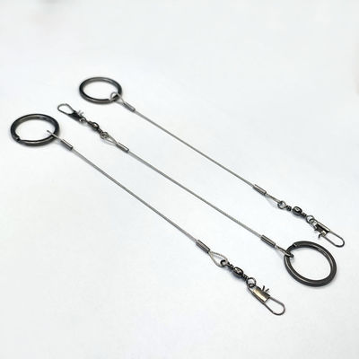 Đen thép không gỉ dây thừng dây thừng phụ kiện treo móc công cụ đánh cá an toàn