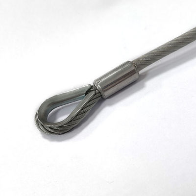 Bộ Dây Buộc Bằng PVC Bọc Thép Không Gỉ Dùng Ngoài Trời Với Móc Khóa