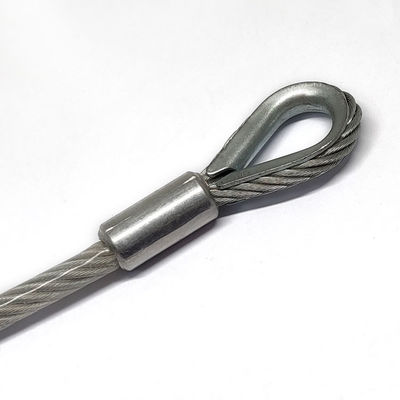 Bộ Dây Buộc Bằng PVC Bọc Thép Không Gỉ Dùng Ngoài Trời Với Móc Khóa