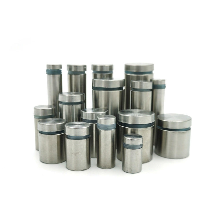 Đồ bán buôn Bushed Stainless Glass Rail Standoff trang trí biển báo Klamps biển báo