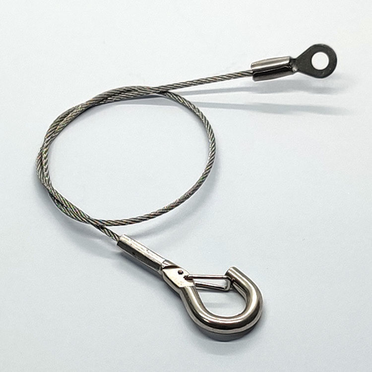 Stainless Steel Wire Rope Eyelet Fittings With Hanging Hook Tools An toàn cho đèn ngoài trời