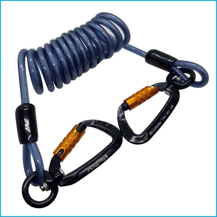 Lò xo kim loại Công cụ an toàn Dây buộc Độ bền cao Carabiner Dễ dàng lắp đặt Dây chống rơi cho công nghiệp làm việc ngoài trời
