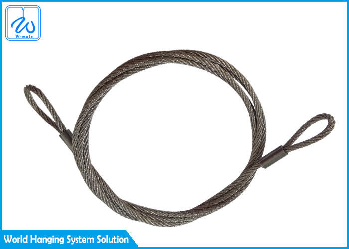 Cáp thép không gỉ 6mm 7x19 Sling mắt & mắt dùng cho hệ thống trưng bày cáp máy bay