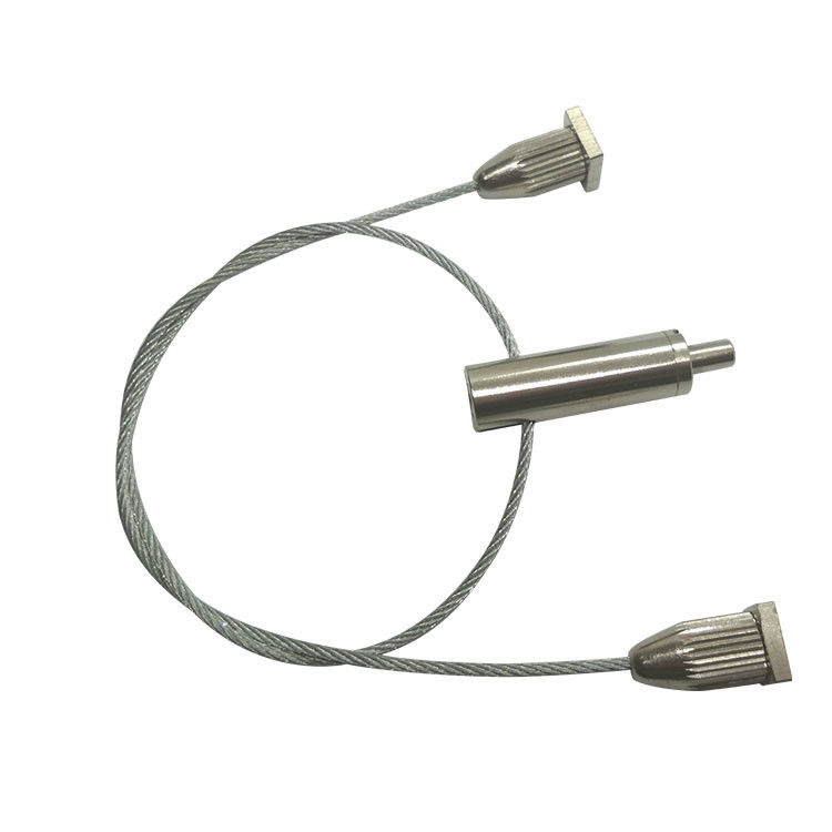 OEM Custom Galvanized Steel Wire Rope Brass Length Adjustable Two Legs Plant Pot Hanging Kit