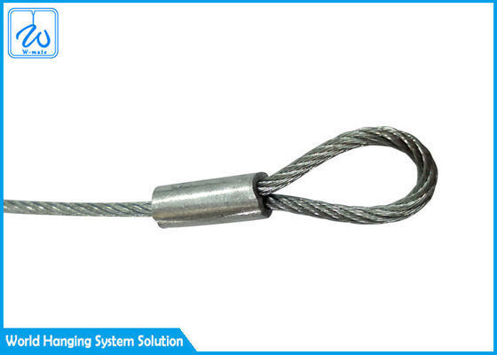 Galvanized Stainless Steel Wire Rope Loop Slings 7x7 With Clear Coatings
