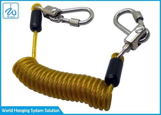 Dây cáp xoắn chống mất đồ với Carabiner khóa vít nhôm
