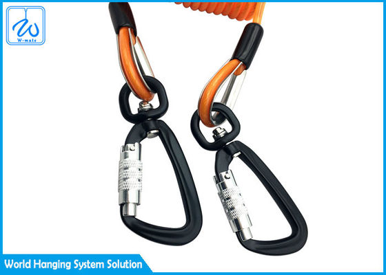 Công cụ an toàn dây chuyền 3m cuộn dây chuyền mùa xuân với Carabiner tùy chỉnh